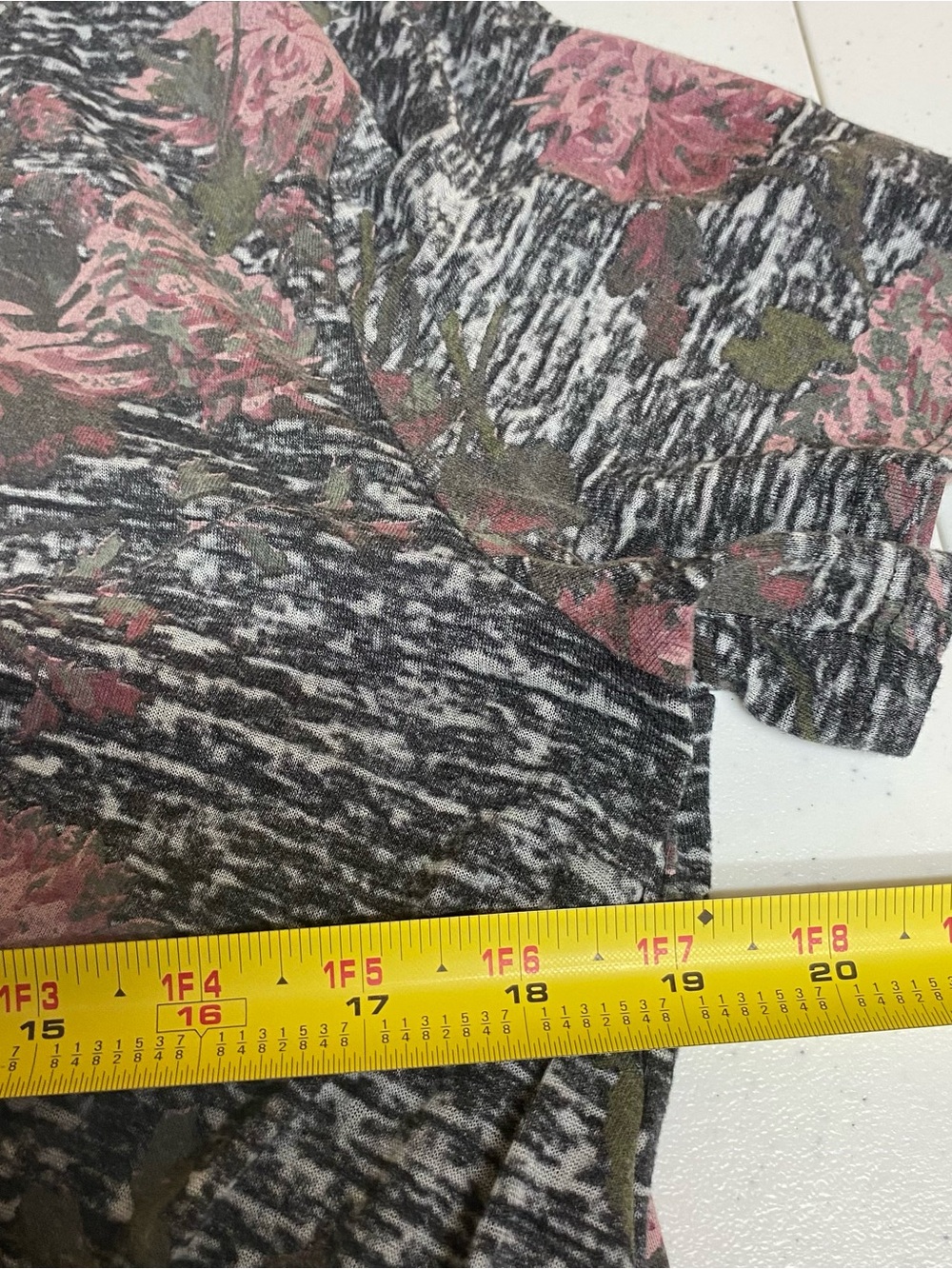 burn out floral dark academia xl shirt short sleeve twist front cottagecore - Picture 7 of 8